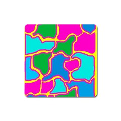 Colorful Abstract Design Square Magnet by Valentinaart