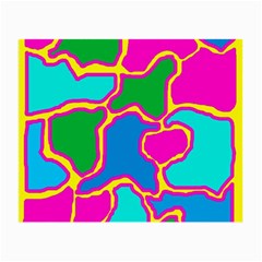 Colorful Abstract Design Small Glasses Cloth (2-side) by Valentinaart