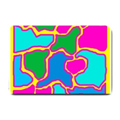 Colorful Abstract Design Small Doormat  by Valentinaart