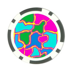 Colorful Abstract Design Poker Chip Card Guards by Valentinaart