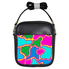 Colorful Abstract Design Girls Sling Bags by Valentinaart