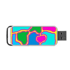 Colorful Abstract Design Portable Usb Flash (one Side) by Valentinaart