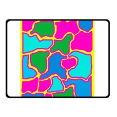 Colorful Abstract Design Double Sided Fleece Blanket (small)  by Valentinaart