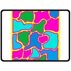 Colorful Abstract Design Double Sided Fleece Blanket (large) 