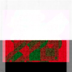 Red And Green Abstract Design Rectangular Jigsaw Puzzl by Valentinaart