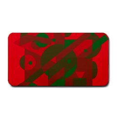 Red And Green Abstract Design Medium Bar Mats