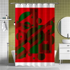 Red And Green Abstract Design Shower Curtain 48  X 72  (small) 