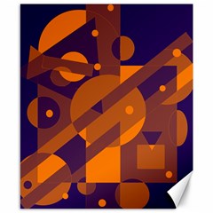 Blue And Orange Abstract Design Canvas 8  X 10  by Valentinaart