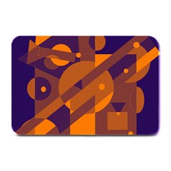 Blue And Orange Abstract Design Plate Mats