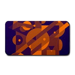 Blue And Orange Abstract Design Medium Bar Mats