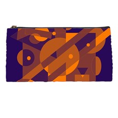 Blue And Orange Abstract Design Pencil Cases by Valentinaart