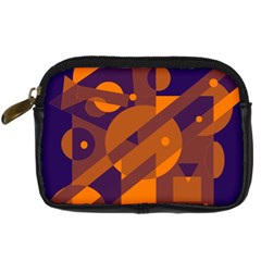 Blue And Orange Abstract Design Digital Camera Cases by Valentinaart