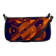 Blue And Orange Abstract Design Shoulder Clutch Bags by Valentinaart