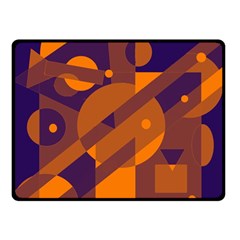 Blue And Orange Abstract Design Fleece Blanket (small)