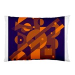 Blue and orange abstract design Pillow Case (Two Sides) Front