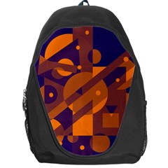 Blue And Orange Abstract Design Backpack Bag by Valentinaart