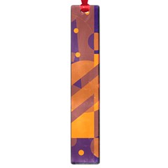 Blue And Orange Abstract Design Large Book Marks by Valentinaart