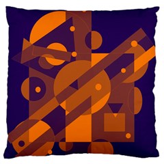 Blue And Orange Abstract Design Standard Flano Cushion Case (one Side)