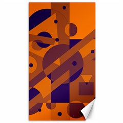 Orange And Blue Abstract Design Canvas 40  X 72   by Valentinaart