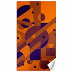 Orange and blue abstract design Canvas 40  x 72   39.28 x69.23  Canvas - 1