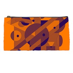 Orange And Blue Abstract Design Pencil Cases by Valentinaart