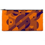 Orange and blue abstract design Pencil Cases Front