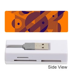 Orange And Blue Abstract Design Memory Card Reader (stick) 