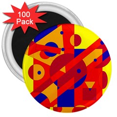 Colorful Abstraction 3  Magnets (100 Pack) by Valentinaart