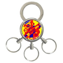 Colorful Abstraction 3-ring Key Chains by Valentinaart