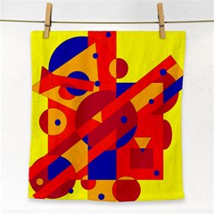 Colorful Abstraction Face Towel by Valentinaart