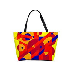 Colorful Abstraction Shoulder Handbags by Valentinaart