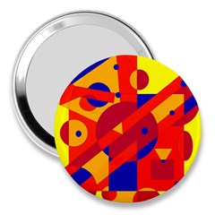 Colorful Abstraction 3  Handbag Mirrors by Valentinaart