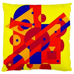 Colorful Abstraction Large Flano Cushion Case (two Sides)