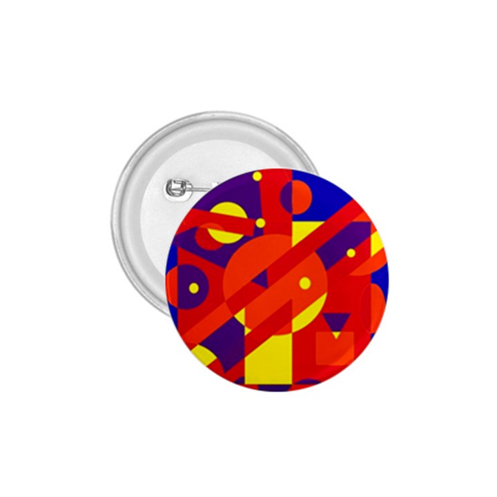 Blue and orange abstract design 1.75  Buttons