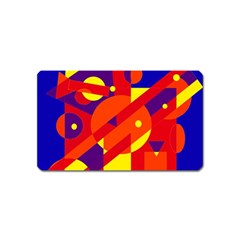 Blue And Orange Abstract Design Magnet (name Card) by Valentinaart