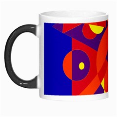 Blue And Orange Abstract Design Morph Mugs by Valentinaart