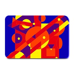 Blue And Orange Abstract Design Plate Mats