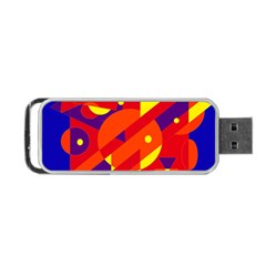 Blue And Orange Abstract Design Portable Usb Flash (one Side) by Valentinaart