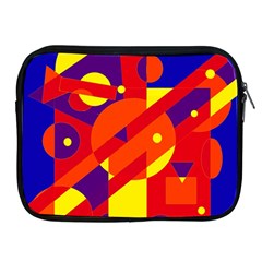 Blue And Orange Abstract Design Apple Ipad 2/3/4 Zipper Cases by Valentinaart