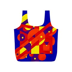 Blue And Orange Abstract Design Full Print Recycle Bags (s)  by Valentinaart