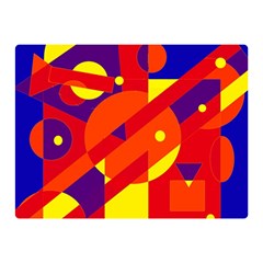 Blue And Orange Abstract Design Double Sided Flano Blanket (mini) 