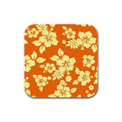 Sunny Hawaiian Rubber Square Coaster (4 Pack)  by AlohaStore