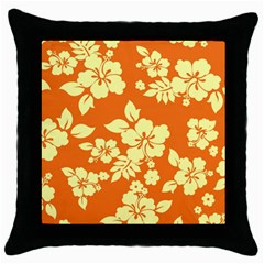 Sunny Hawaiian Throw Pillow Case (black) by AlohaStore