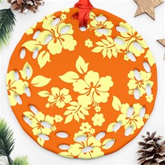 Sunny Hawaiian Ornament (round Filigree)  by AlohaStore