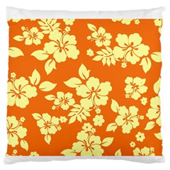 Sunny Hawaiian Large Flano Cushion Case (one Side)