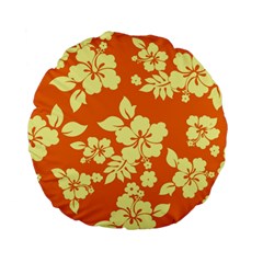 Sunny Hawaiian Standard 15  Premium Flano Round Cushions