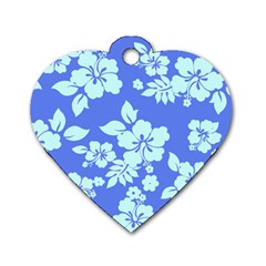 Hawaiian Sky Dog Tag Heart (one Side) by AlohaStore