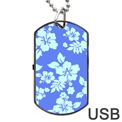 Hawaiian Sky Dog Tag Usb Flash (two Sides) 