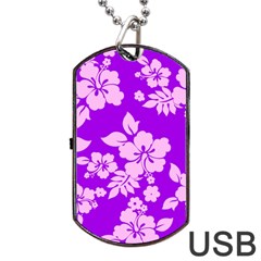 Hawaiian Sunset Dog Tag Usb Flash (one Side)