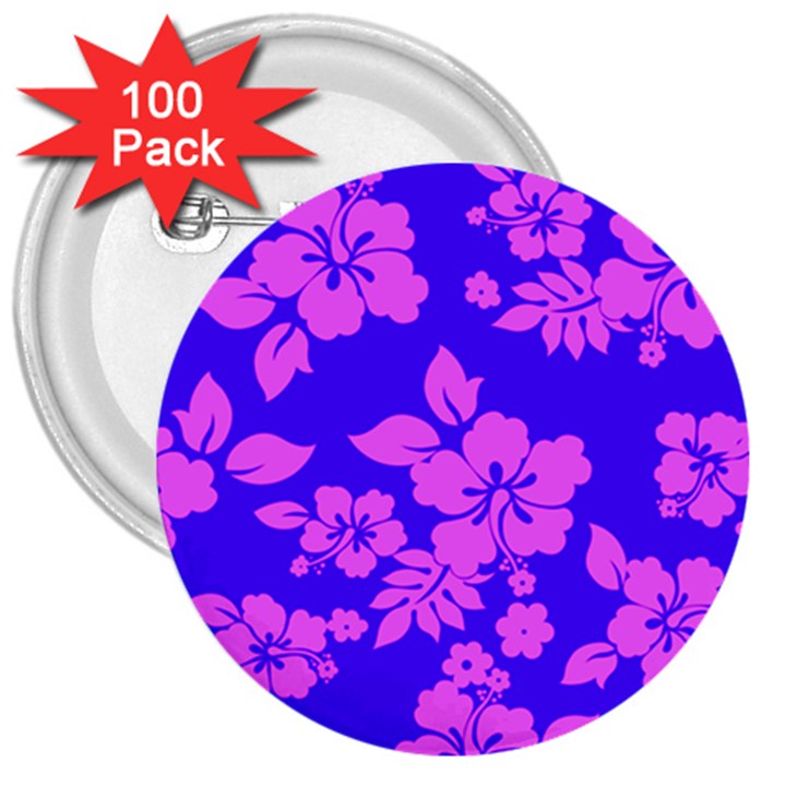 Hawaiian Evening 3  Buttons (100 pack) 